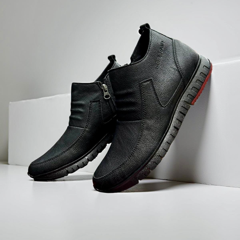 Men's Casual Side Chain Leather Shoes