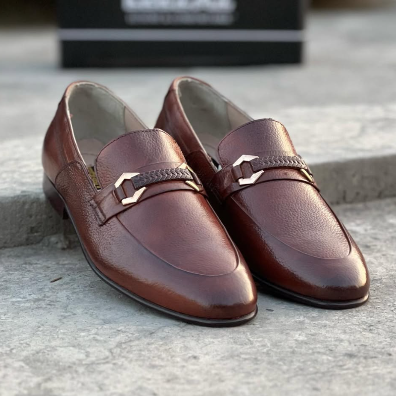 Italian Hand-crafted Brown Leather Loafers