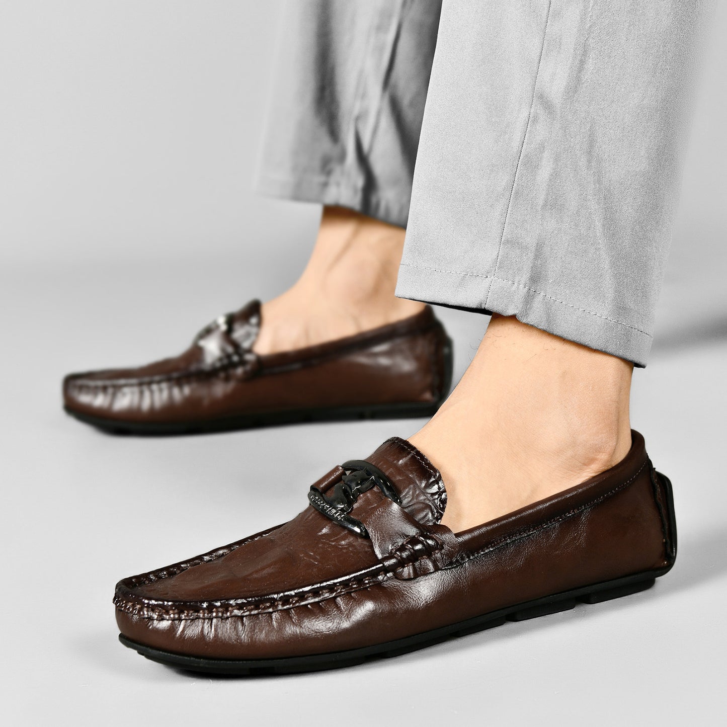 Men's Crocodile Leather Loafers