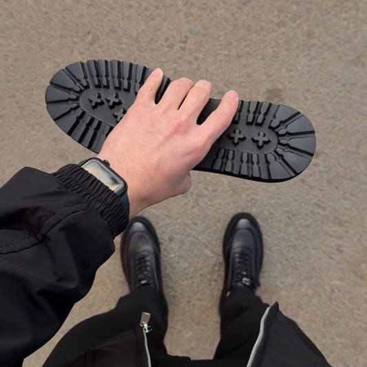 Men's Platform Lace-Up Flats