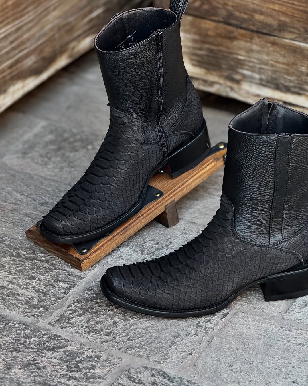 Men's Python Leather Cowboy Boots