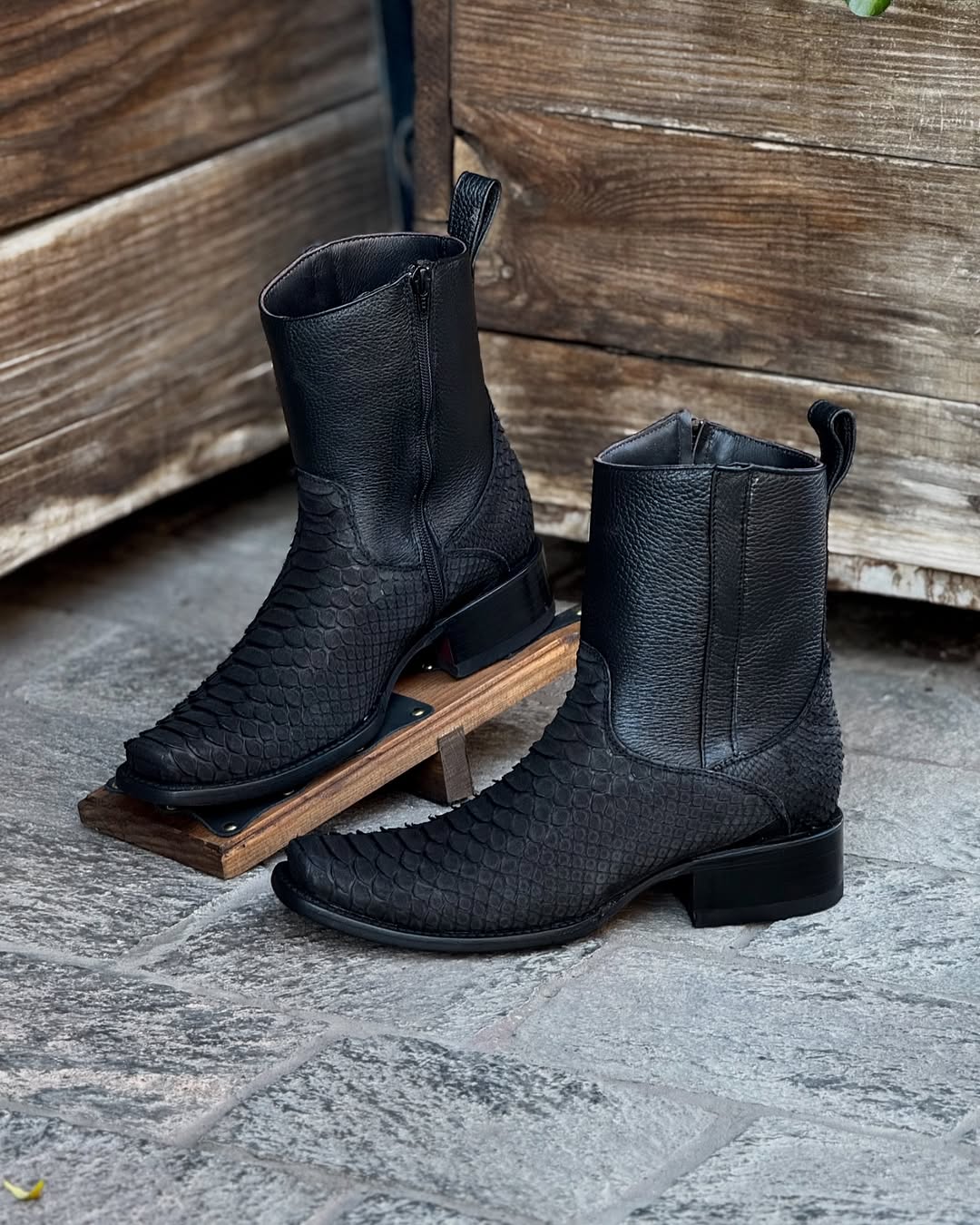 Men's Python Leather Cowboy Boots