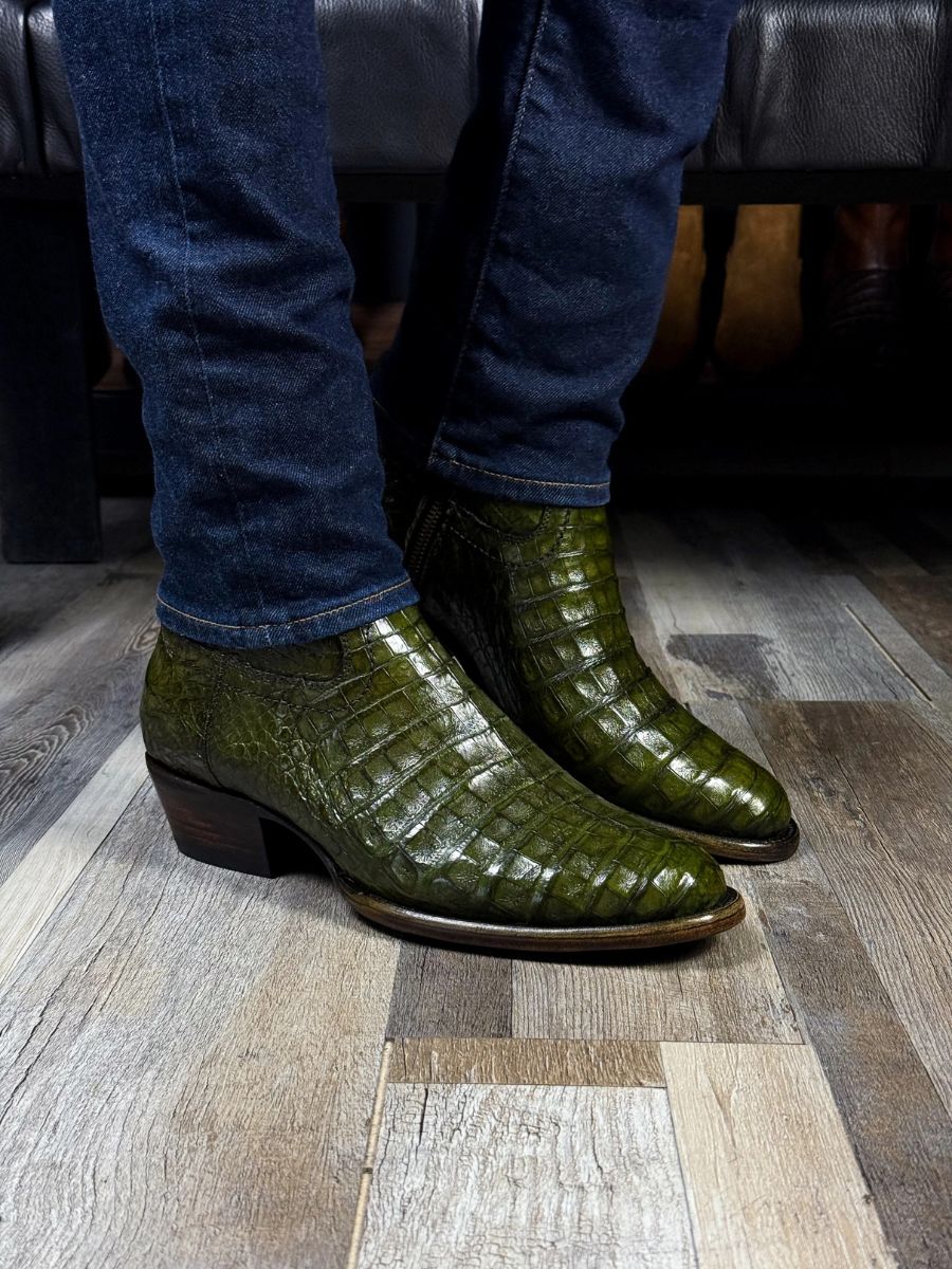 Men's Crocodile Pointed Toe Cowboy Boots