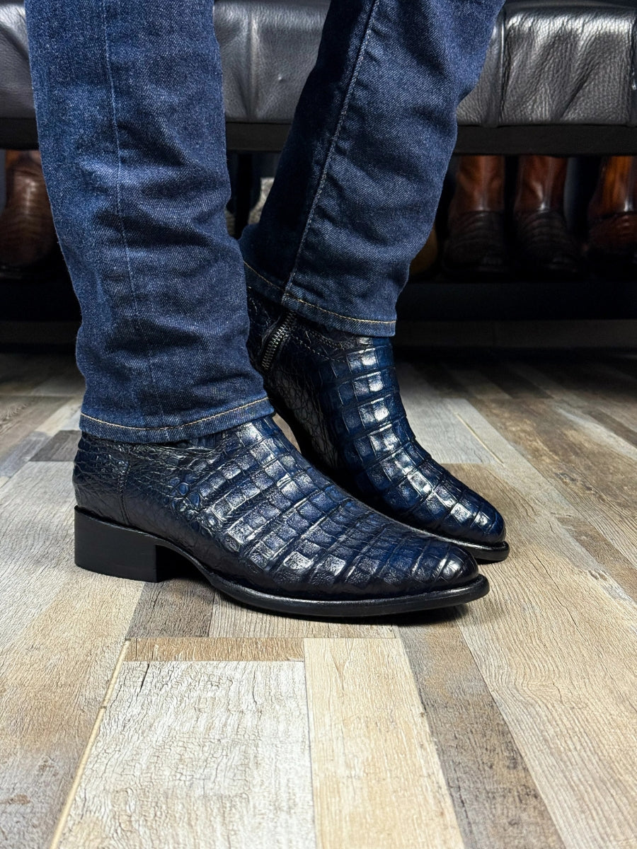 Men's Crocodile Pointed Toe Cowboy Boots