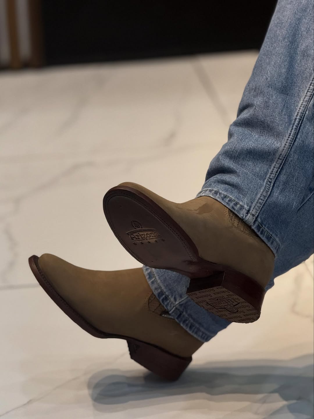 Men's Narrow Square Toe Stretch Ankle Boots