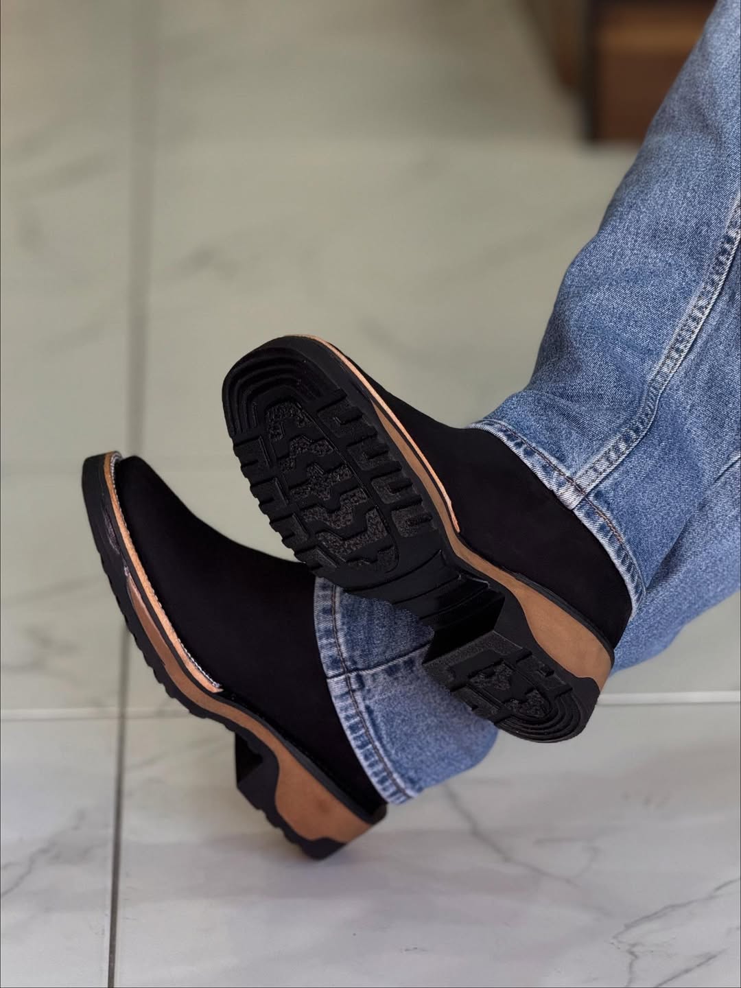Men's Square Toe Durable Cowboy Boots