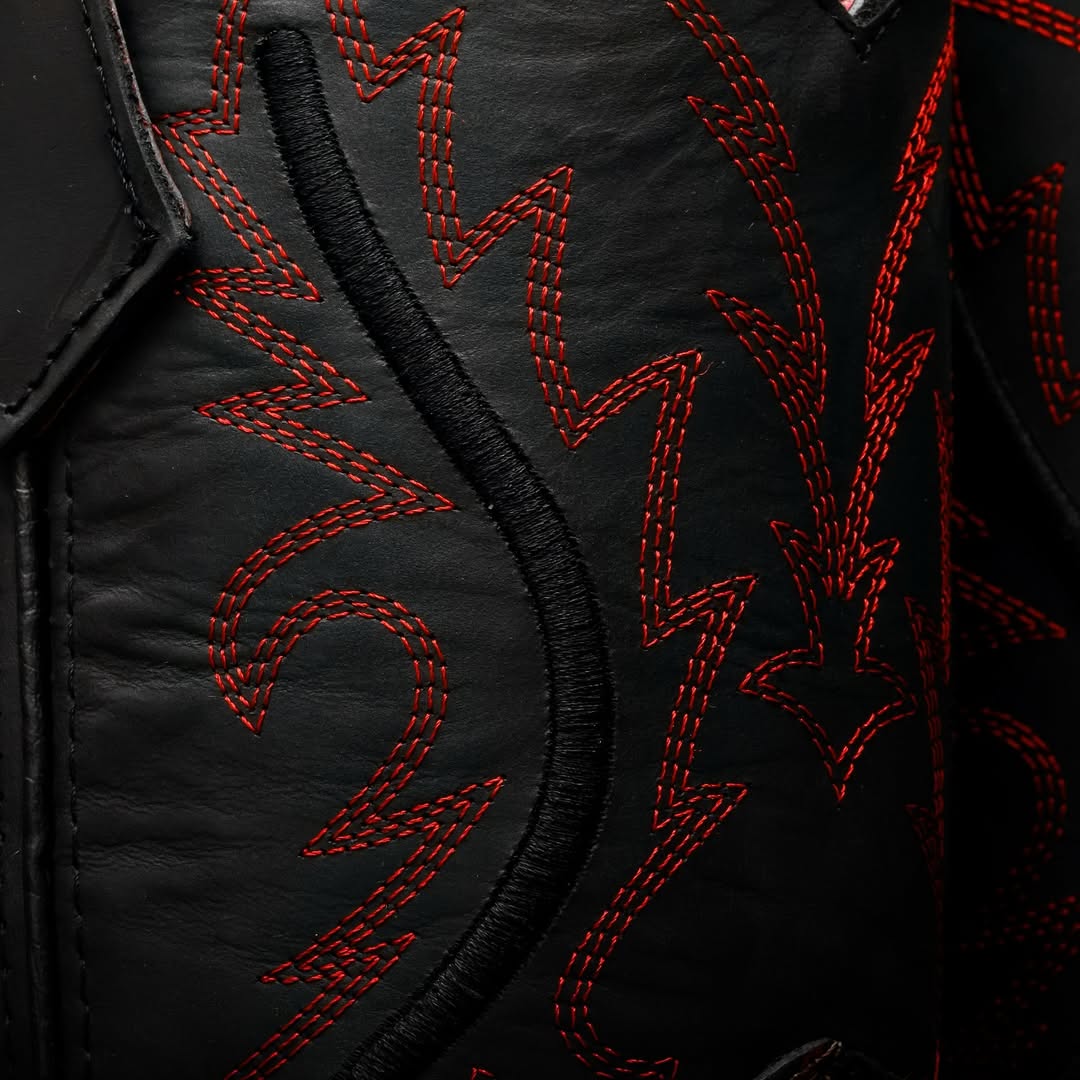 NEW Black Cherry Hand-Tooled Boots