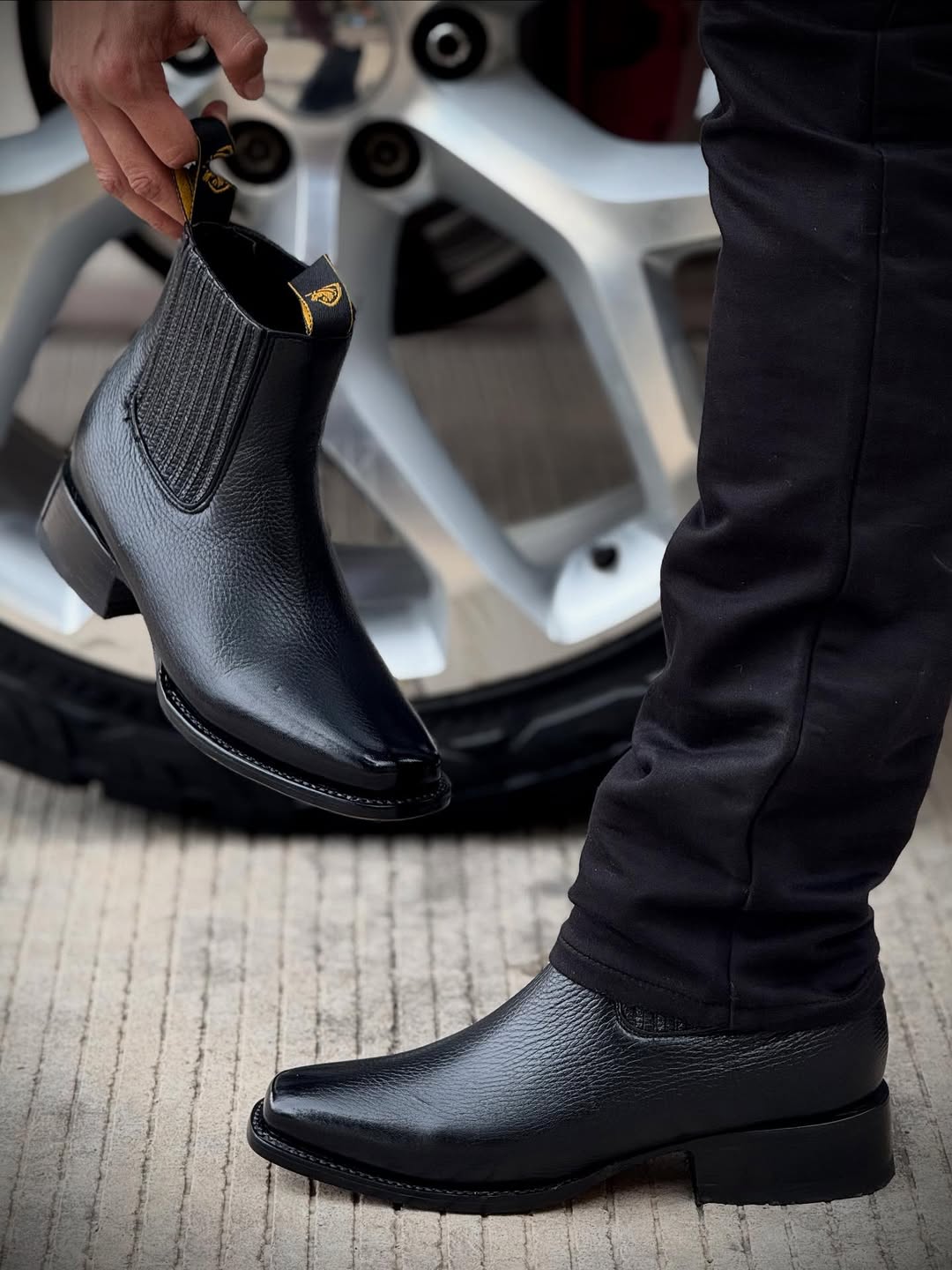 Men's Narrow Square Toe Classic Ankle Boots