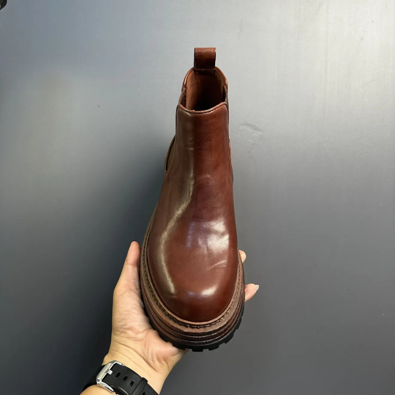 Men's Genuine Leather Retro Horse Leather High-top Martin Boots
