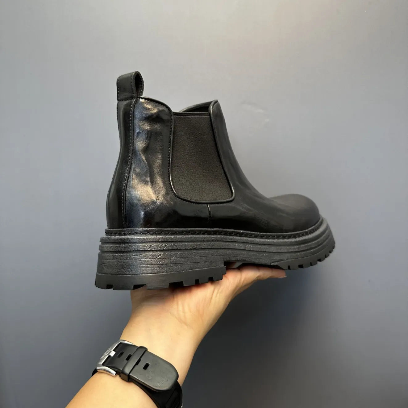 Men's Genuine Leather Retro Horse Leather High-top Martin Boots