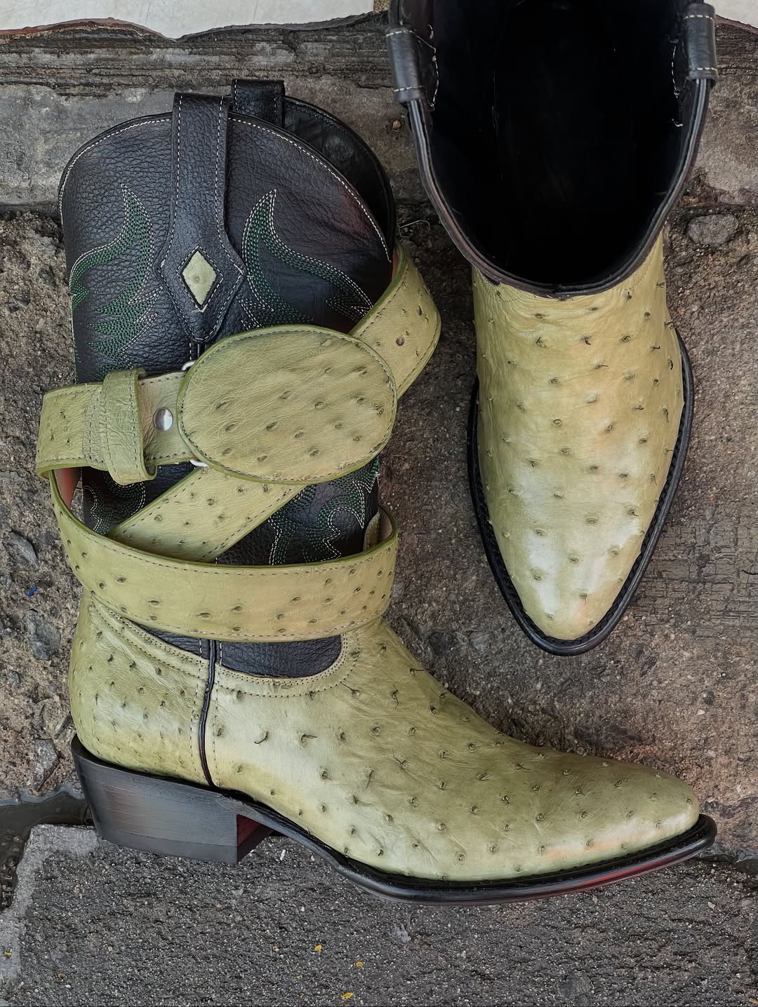 Men's Olive Green Western Cowboy Boots