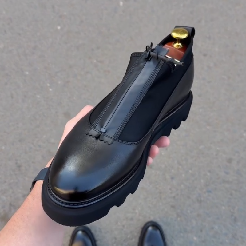 Men's Flat Shoes with Zipper