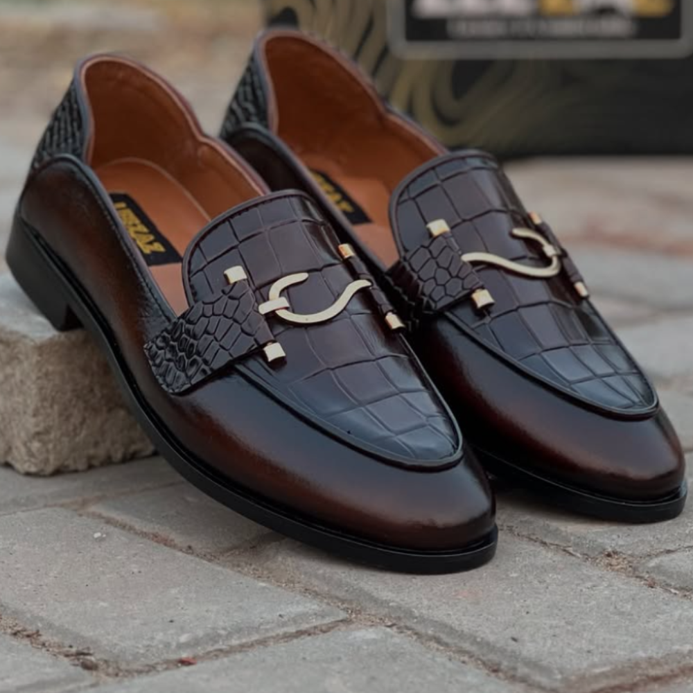 Handmade Brown Leather Loafers