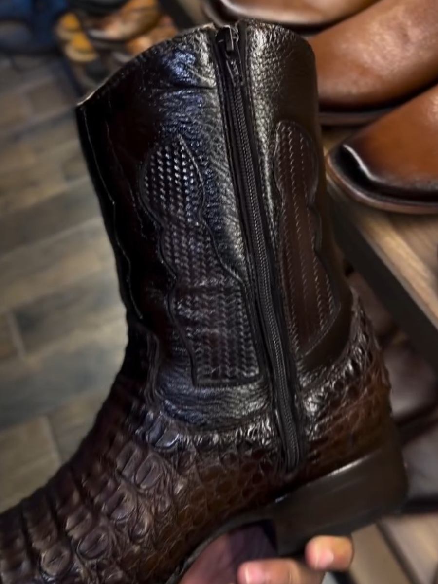 Men's Stylish Crocodile Western Cowboy Boots