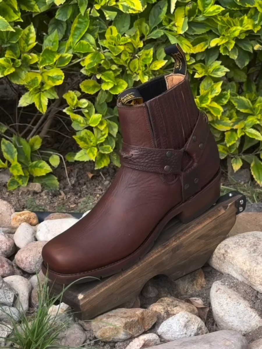 Men's Brown Leather Anti-Scratch Ankle Boots