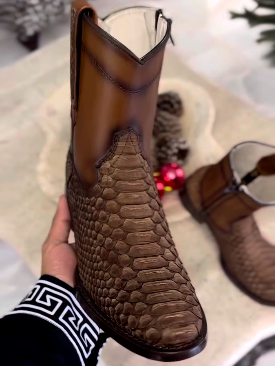 Men's Crocodile Western Cowboy Boots