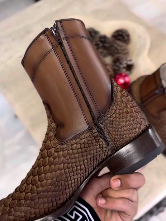 Men's Crocodile Western Cowboy Boots