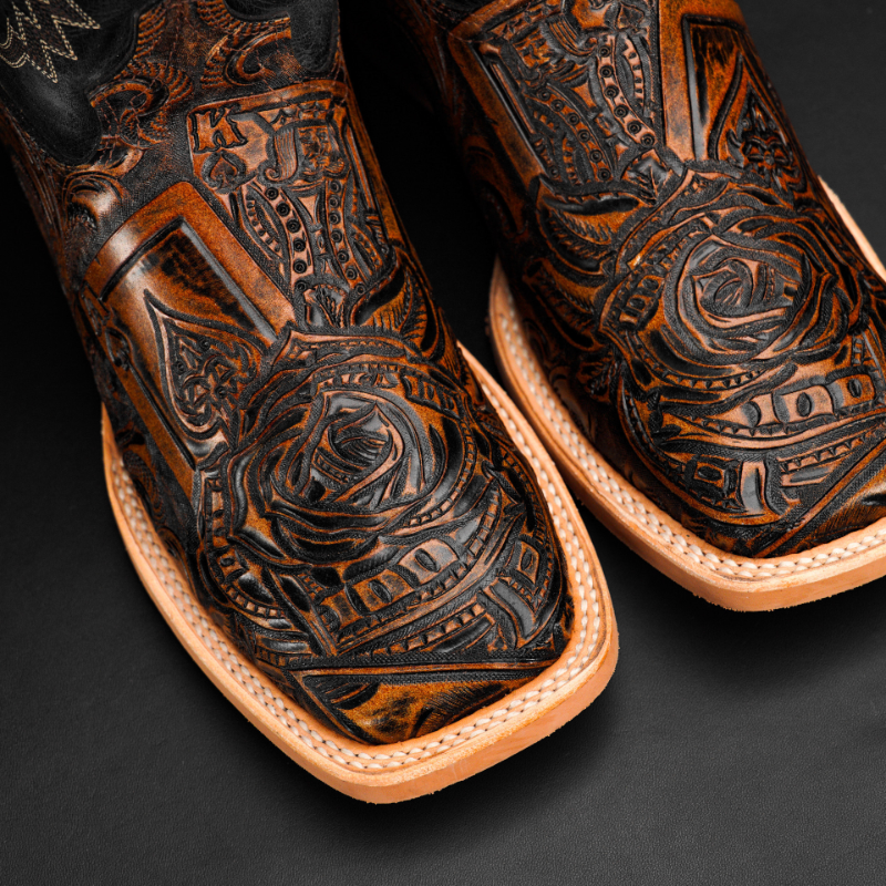 Square Toe 3D Western Cowboy Boots