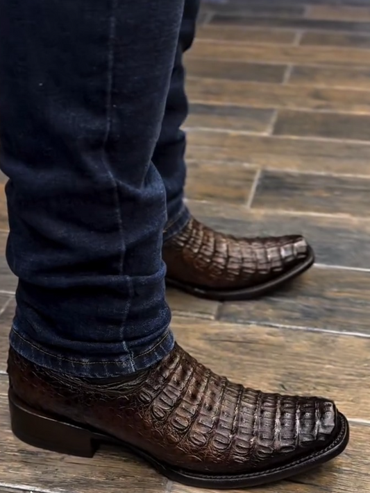 Men's Stylish Crocodile Western Cowboy Boots