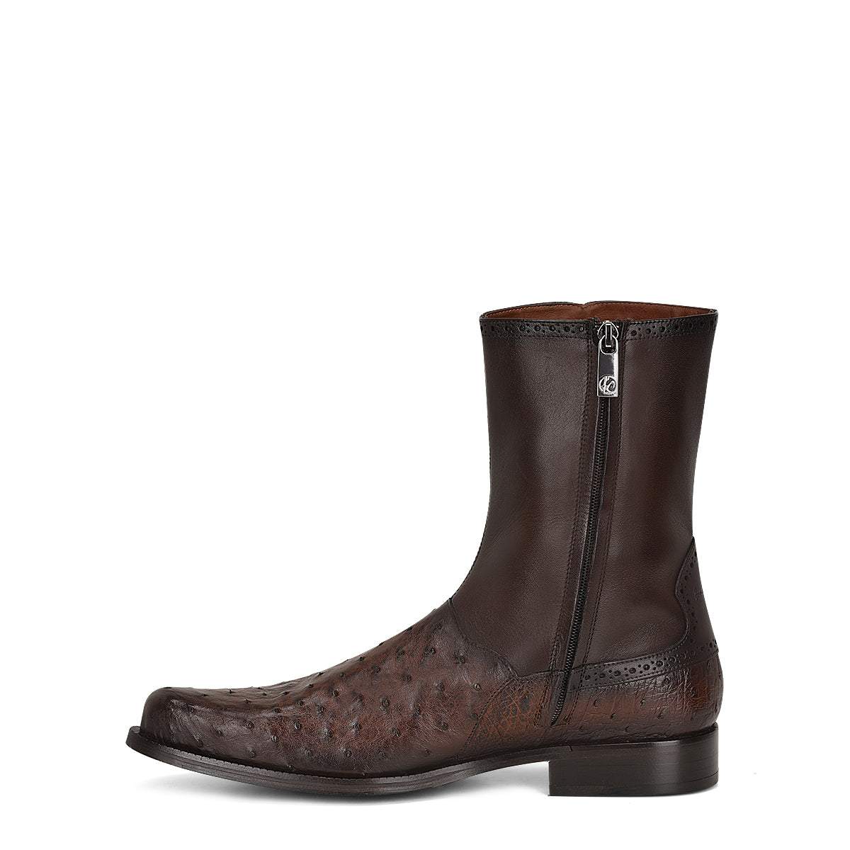 Men's Genuine Leather Round Toe Boots
