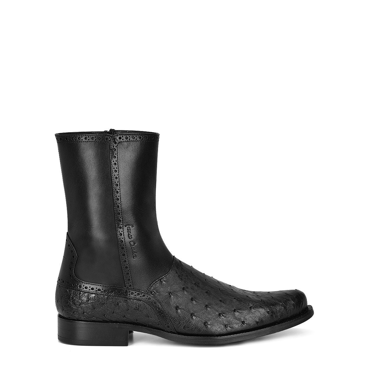 Men's Genuine Leather Round Toe Boots