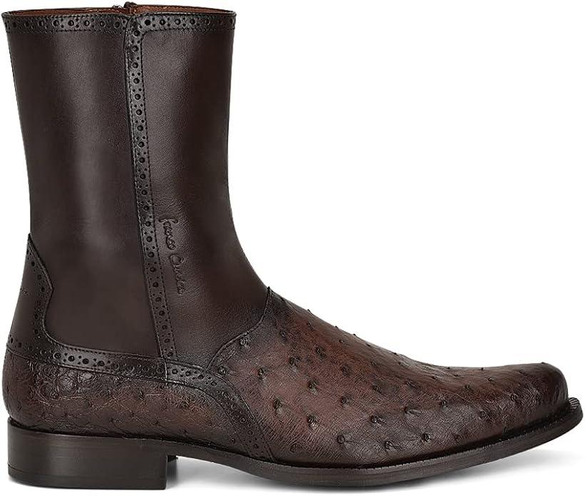 Men's Genuine Leather Round Toe Boots