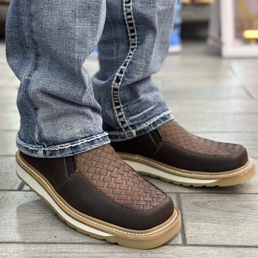 Men's Hand-Woven Ankle Boots