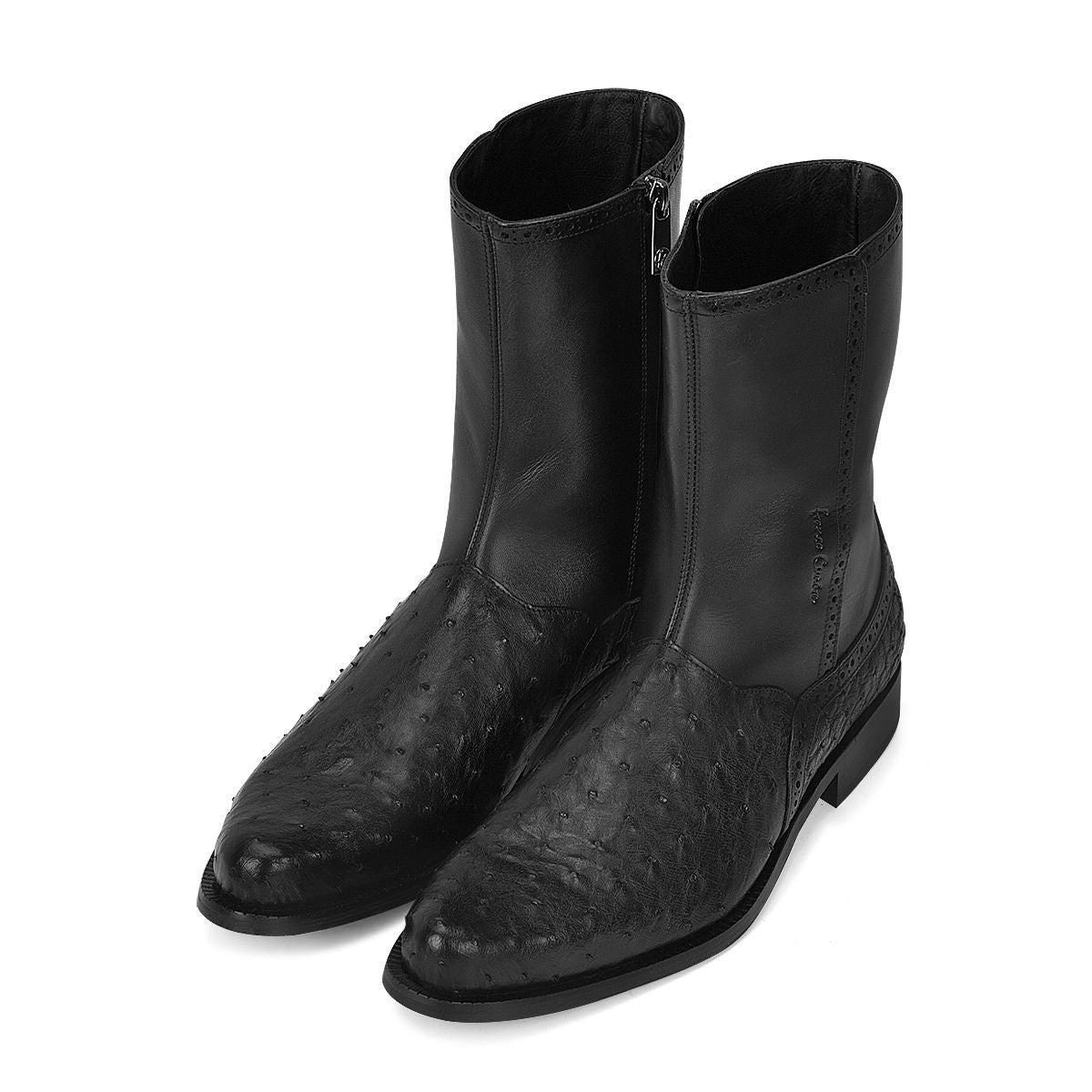 Men's Genuine Leather Round Toe Boots