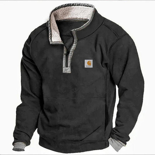 Men's Casual Lapel Zipper Sweatshirt