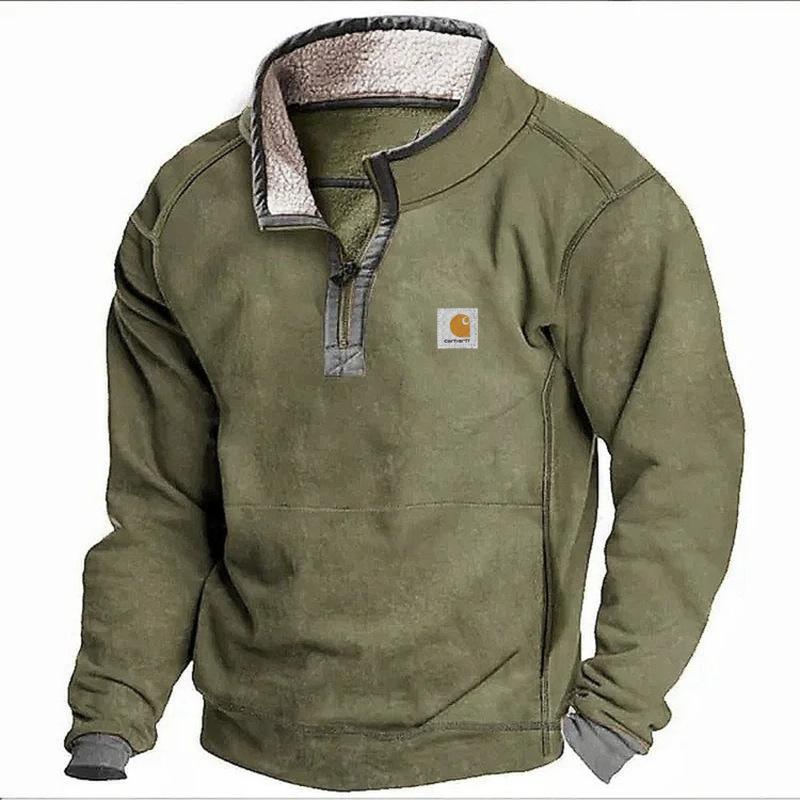 Men's Casual Lapel Zipper Sweatshirt