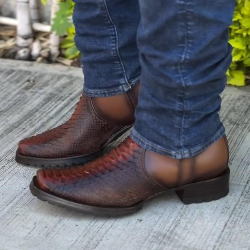 Men's Genuine Python Leather Boots