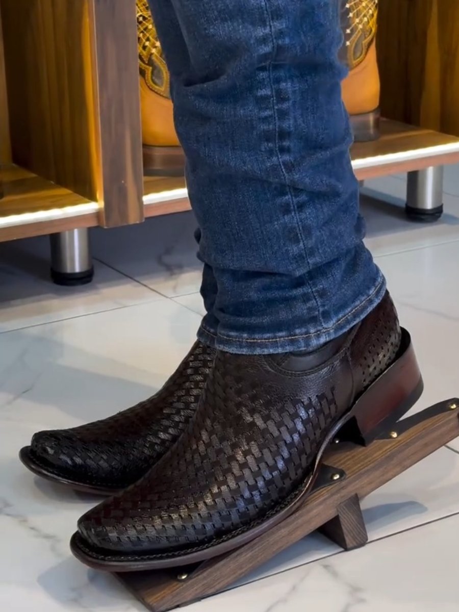Men's Braided Western Cowboy Boots