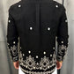Men's Black Embroidery Casual Shirt