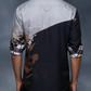 Men's Two-Tone Floral Print Long Sleeve Shirt