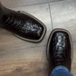 Men's Coffee Crocodile Western Cowboy Boots