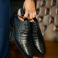Handcrafted Crocodile Leather Men's Dress Shoes