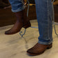 🔥New arrivals🔥Hand-woven leather zip-up cowboy boots