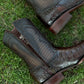 Men's Crocodile Leather Braided Cowboy Boots