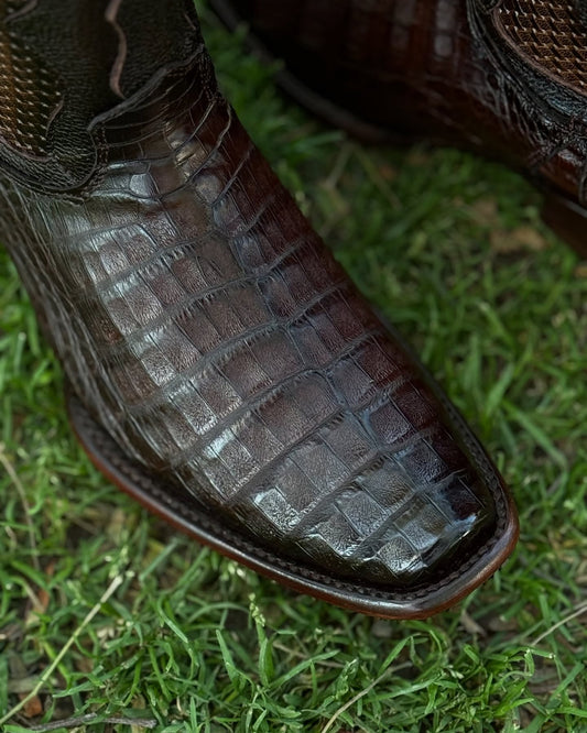 Men's Crocodile Leather Braided Cowboy Boots