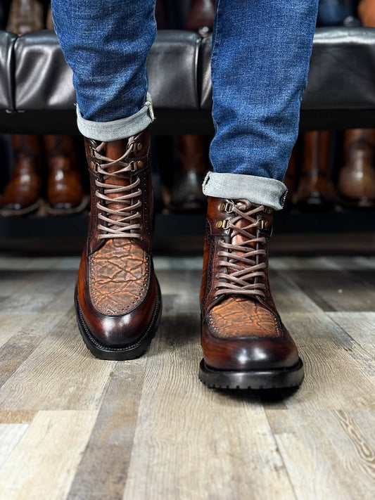 Men's Leather Lace-up Ankle Boots