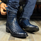 Men's Crocodile Pointed Toe Cowboy Boots