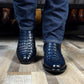 Men's Crocodile Pointed Toe Cowboy Boots