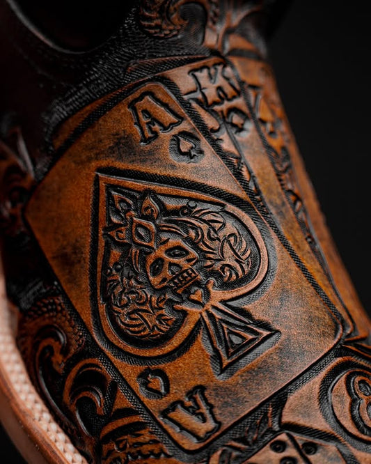 Handmade 3D Embroidered Western Cowboy Boots