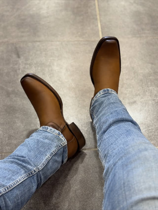 Classic House Square Toe Western Cowboy Boots