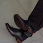 Men's Black Narrow-toe Cowboy Boots