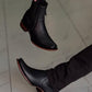 Men's Black Narrow-toe Cowboy Boots