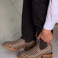 Men's Woven Square Toe Ankle Boots