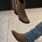 Men's Narrow Square Toe Stretch Ankle Boots