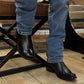 Black Shiny Western Cowboy Boots