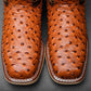 Men's Cognac Ostrich Boots